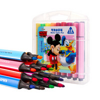 迪士尼（Disney）可水洗18色水彩笔/粗三角杆儿童绘画笔 蓝色7117