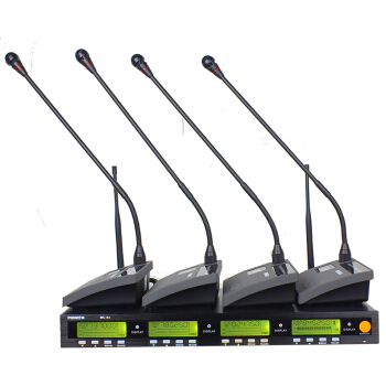 万利达（Malata）MU-04 一拖四鹅颈式会议话筒主持手持无线K歌麦克风 一拖四会议桌面