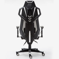 伯力斯 电脑椅 炫酷可躺电竞椅 办公椅 人体工学游戏椅MD-075-1 白色