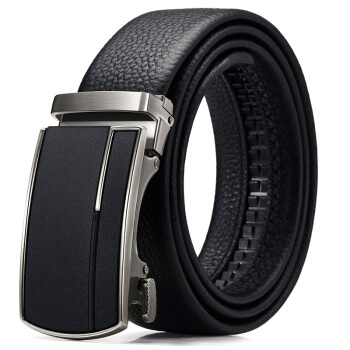 波斯丹顿（BOSTANTEN）男士皮带男自动扣商务头层牛皮腰带男简约青年裤带 B4183021黑色