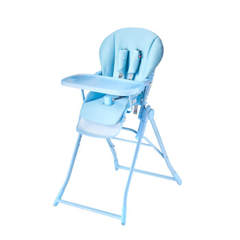 gb好孩子婴幼儿便携式餐椅 可调节可折叠 儿童餐椅 Y290-D002B薄荷蓝（7个月-36个月）