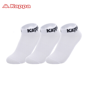 kappa 卡帕女士时尚个性船袜短袜运动袜KP8W17（3双装）白3双 均码
