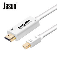 捷顺（JASUN）mini DP/雷电转HDMI线 3米 4K*2K 苹果MacBook笔记本接电视投影仪显示器连接线 JS-130A