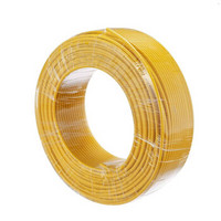 金山 电线电缆 国标单芯塑铜线 硬线 BV25平方毫米  黄 100米/盘