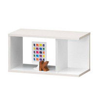 越茂 简约现代实木组合书柜 欧式格子家用收纳柜 白色 ZHG-COB3060-WH