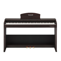 唐爵TALLJO 电钢琴88键标准渐进式配重智能钢琴专业演奏教学  经典黑胡桃色 双键盘重锤音 包邮