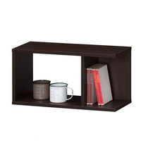 越茂 简约现代实木置物柜 装饰自由组合简易格子书柜 咖啡色 ZHG-COB3060-DK