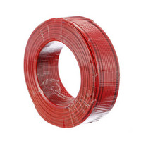 金山 电线电缆 国标阻燃单芯塑铜线 硬线ZR-BV10平方毫米  红  100米/盘