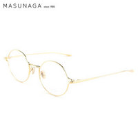 MASUNAGA增永眼镜男女复古手工全框眼镜架配镜近视光学镜架FUTURA #21 正金色