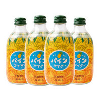 日本进口 友傑（jie）碳酸饮料菠萝味果味汽水 300ml*4瓶装