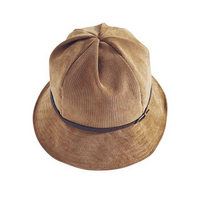 纪维希（Jiweixi） 帽子 韩版百搭渔夫帽 男女户外日系百搭纯色灯芯绒盆帽  JWX601 卡其色