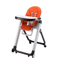 伊孚丽雅（IVOLIA）P2宝宝餐椅儿童餐椅多功能可折叠婴儿椅子便携式吃饭餐桌座椅橙色