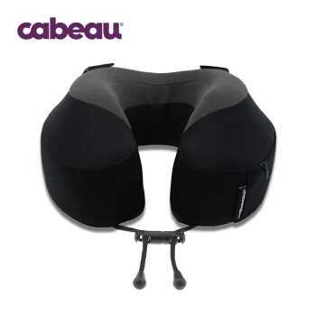 卡布 Cabeau S3系列 颈枕 U型枕 汽车 高铁 飞机头枕 旅行用品 午睡午休枕靠枕 可折叠收纳 黑色