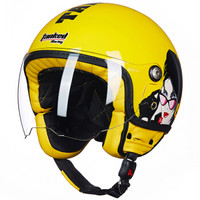 坦克（Tanked Racing）摩托车头盔头盔电动车头盔T583四季通用 循环透气舒适 L码 荧光黄Candy