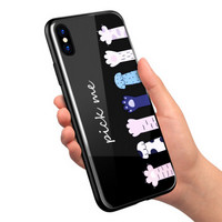 酷乐锋 苹果XSMAX手机壳 iPhoneXsMax保护套 萌物图案玻璃个性创意全包防摔硅胶潮男女-猫爪子