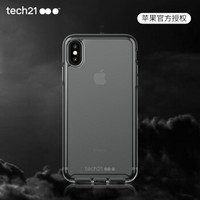 Tech21苹果新品iphone Xs 手机壳5.8英寸保护套 苹果X/XS通用 烟熏透明 摄像头保护 支持无线充电