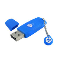 惠普 （HP）64GB USB2.0 U盘 v188w 蓝色 学生可爱电脑车载两用创意优盘
