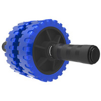 凯速健腹轮金属轴承实芯杆静音腹肌轮收腹滚轮家用健腹器（带跪垫）蓝色PR502