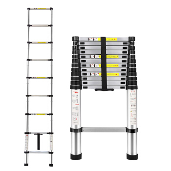 昶升 梯子 家用折叠多功能单面梯3.8米13步梯 户外铝合金伸缩安全架梯工程升降楼梯