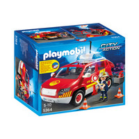 摩比世界（playmobil）5364 城市消防系列 消防指挥车儿童消防车男孩玩具大号积木拼装模型