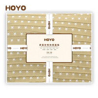 HOYO 毛毯 日本进口 A类纯棉多层纱布盖毯毛巾被空调毯  咖色   褶皱星星系列  150*200cm
