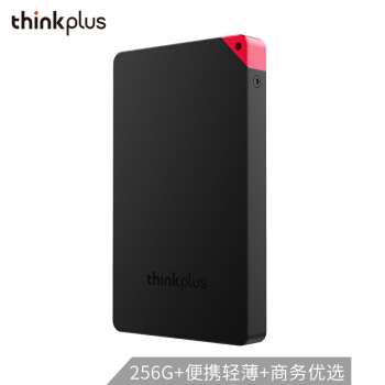 联想 (thinkplus) 256GB Type-c USB3.1 移动硬盘 固态(PSSD) US100系列 黑色