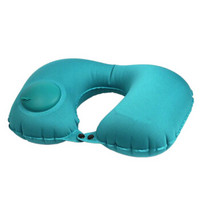 星月蓝 可折叠充气u型枕旅行便携式脖子护颈椎枕头按压式旅游睡觉充气枕