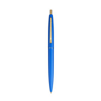 BIC比克 Clic Gold圆珠笔PenBeat墨西哥进口（0.7mm黑-天空蓝笔杆）办公签字笔学生顺滑原子笔