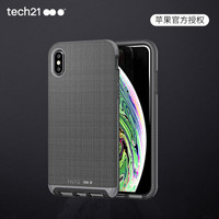 Tech21苹果新品iphone Xs Max 手机壳6.5英寸 保护套 轻奢皮质款都市森林灰 摄像头保护 支持无线充电