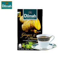 迪尔玛 Dilmah 袋泡茶包 办公室下午茶 蜂蜜生姜味红茶（调味茶）30g（1.5g*20包）