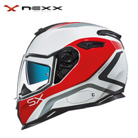 NEXX SX.100 Popup 亚洲版型 四季全盔 轻量复合材料电动摩托车头盔 红白色 XXL