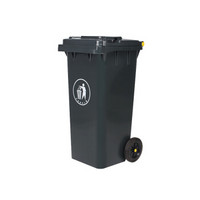 魅祥 MX-06 塑料垃圾桶 户外分类垃圾桶 大号加厚环卫垃圾桶 挂车桶 120L加厚带轮 灰色
