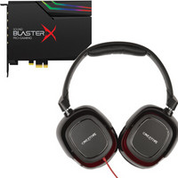 创新（Creative）职业电竞玩家推荐搭配高配级游戏内置声卡Sound Blaster AE-5+游戏耳麦HS-880组合套装