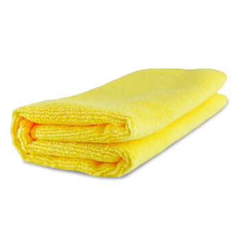 祁仕 高品质超细纤维洗车毛巾 内饰擦车毛巾吸水毛巾 40*40cm 黄色 汽车用品
