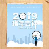 亮丽（SPLENDID）挂历定制 冲印版2019年7页双月 10×12寸挂历日历 DIY定制绸面相纸