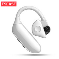 ESCASE 蓝牙耳机 无线迷你隐形 苹果待机商务车载立体声挂耳式运动耳机可拆分通用小米华为荣耀 BES22S 白色