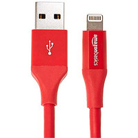 AmazonBasics 亚马逊倍思 苹果MFi认证 USB 2.0 A to Lightning接口高级数据线 适用于iPhone iPad iPod 红色 *2件