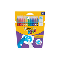 BIC比克Kids儿童魔法可擦水彩笔（10色+2支可擦笔）进口文具 儿童学生绘画画画水彩笔