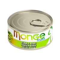 泰国进口 猫罐头零食罐猫湿粮 意大利Monge 水果系列 金枪鱼奇异果猕猴桃 80g*12罐