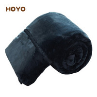 HOYO 毛毯 日本进口 加厚加绒法兰绒毯毛巾被盖毯  宝蓝色   法兰绒系列  180*200cm