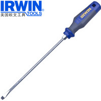 欧文（IRWIN）双色橡塑柄螺丝刀工具(带强磁) 一字螺丝批 改锥 6.0X250mm