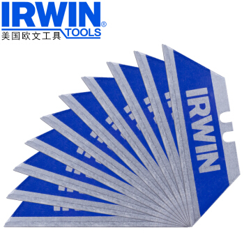 欧文（IRWIN）双金属梯形美工刀片 割刀片  墙纸壁纸刀片 裁纸刀 双金属梯形刀片(10片装)