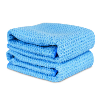 祁仕 洗车毛巾菠萝格 高吸水率毛巾 40*40cm 两条装 汽车用品