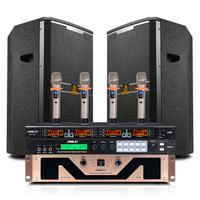 狮乐 SHILE）S62/BM12/天琴五号/SH10 音响套装 纯后级大功率功放带12英寸音箱配效果器专业舞台音箱组合