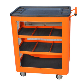 钢盾  SHEFFIELD S025012  三层网格工具车双向脚刹 汽车维修零件多功能推车 网格工具车