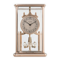 赫姆勒 时钟（Hermle clocks）座钟 德国品牌欧式古典太空铝客厅装饰静音卧室复古台钟 QT201-210001玫瑰金