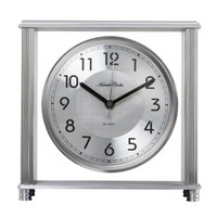 赫姆勒 时钟（Hermle clocks）座钟 德国品牌客厅高端现代太空铝质简约摆件静音卧室台钟 QT206-220001银色