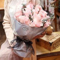 花千朵33朵粉色玫瑰花束鲜花速递同城送花母亲节520生日纪念日情人节礼物送女生女朋友老婆