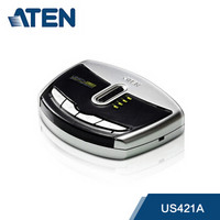 ATEN 宏正4口USB打印机共享器 4进1出电脑usb自动切换器 US421A