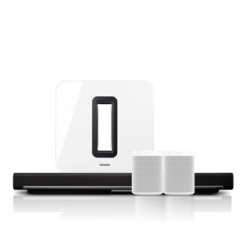 SONOS 家庭智能音响系统 WiFi无线智能家庭影院5.1 PLAYBAR+SUB+one*2白色经典套装